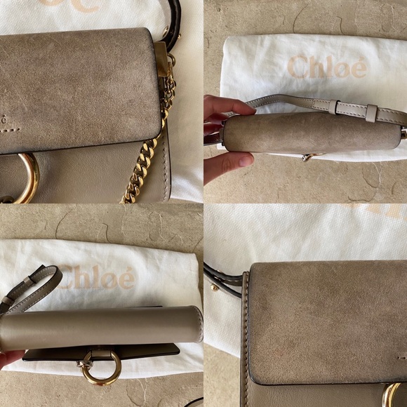 SOLD Chloé Faye Mini Wallet Crossbody Motty Grey - Picture 11 of 15
